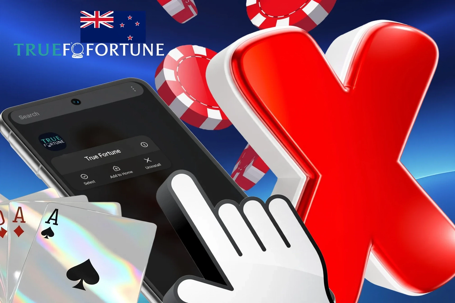 Description of True Fortune account deletion procedure via support service
